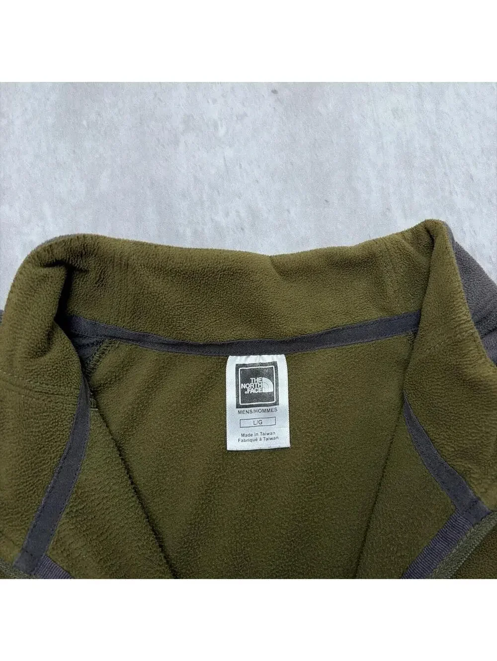 Y2K Olive Green The North Face Fleece Quarter Zip Sweater